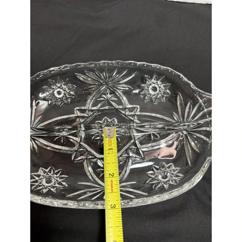 Vintage Anchor‎ Hocking Star of David Divided Relish Dish